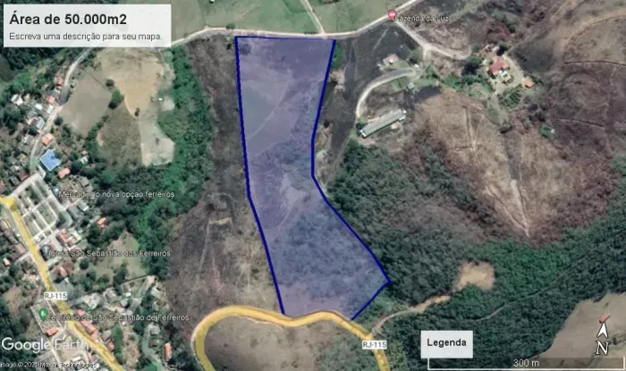 Imóvel para venda com 52000 metros quadrados em São Sebastião dos Ferreiros - Vassouras -