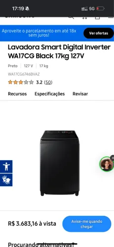 Máquina lavar