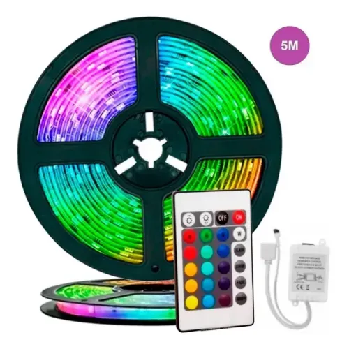 Fita Led Strip 5 Metros + Controle Led Decoração