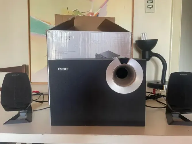 Caixas de Som Edifier M201BT Bluetooth 34W RMS com Subwoofer