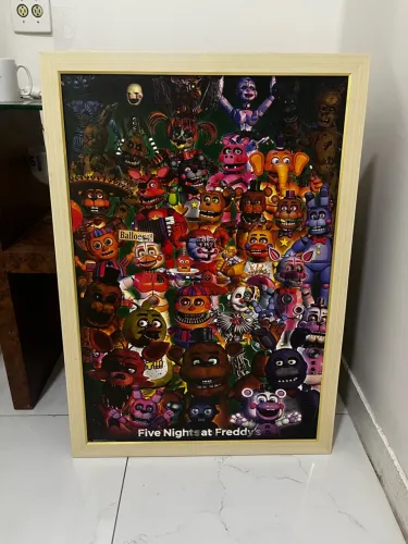 Quadro decorativo gamer Five nights at freddy