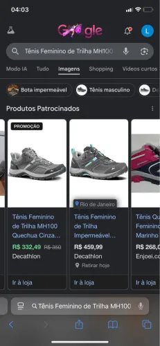 Tênis Feminino de Trilha MH100 Quechua