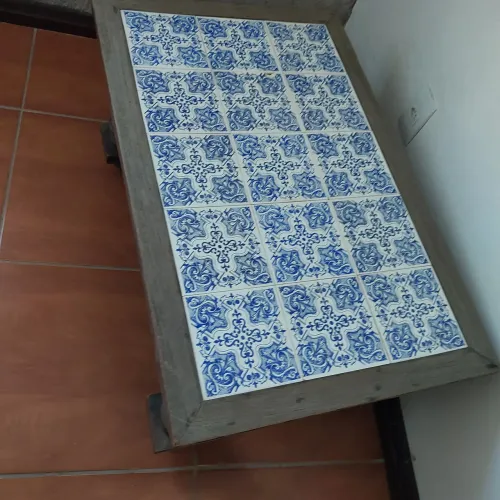 Mesa rústica de centro madeira maciça ..