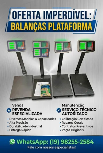 Balança Plataforma 150, 300, 500 e 1 toneladas