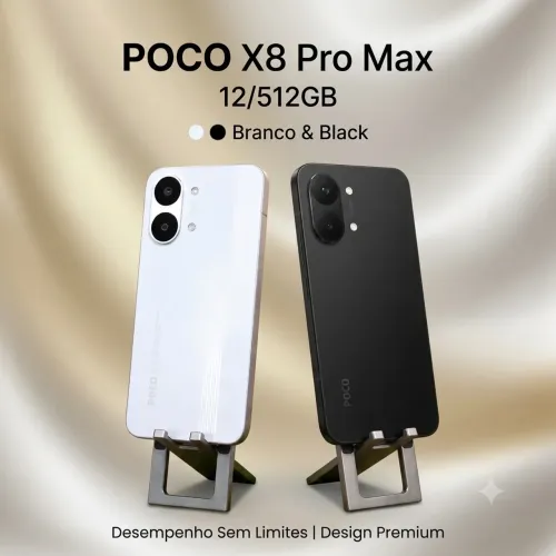 Poco X8 Pro Max 12GB 512Gb Branco e Preto- Lacrado Original 