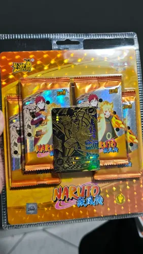 Kit Cartas Colecionáveis Naruto Shippuden Kayou (Lacrado) + Carta Especial Dourada