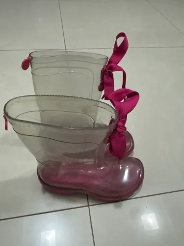 Galocha infantil transparente 