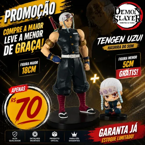 Demon Slayer Figura de Ação em São Luís - Tengen Uzui (Hashira do Som) - com Brinde