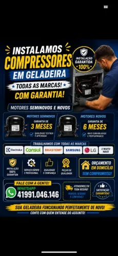 Instalação de motor geladeira