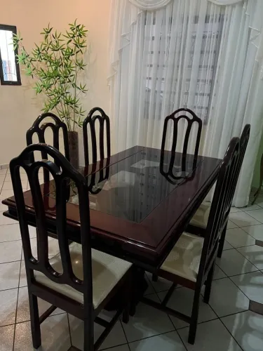 Mesa Jantar 6 Cadeiras Madeira Maciça Imbuia