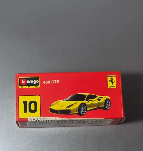 Miniatura Bburago Ferrari 488 GTB Amarela