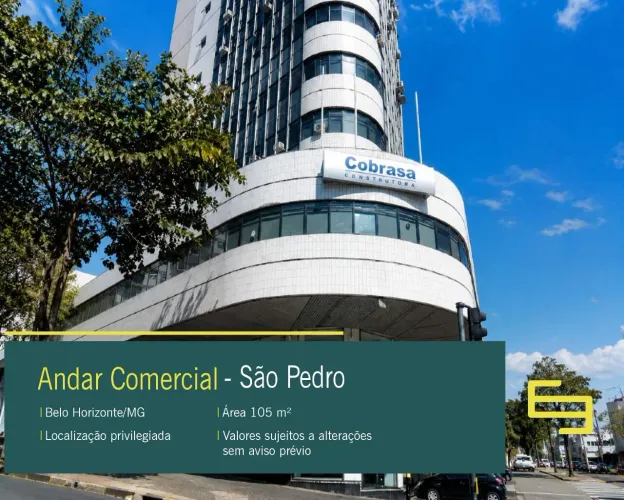 Andar corrido para aluguel, 1 vaga, São Pedro - Belo Horizonte/MG