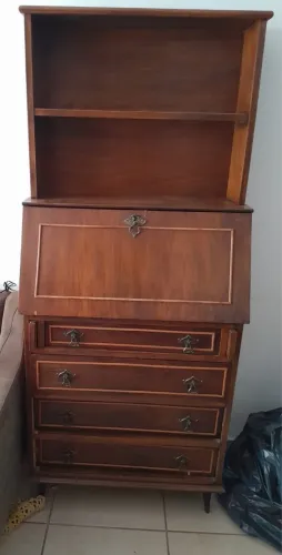 Bureau / Escrivaninha Antiga em Madeira Maciça