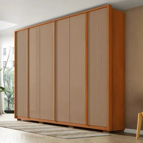 Guarda Roupa Casal Barcelona Ripado 6 Portas