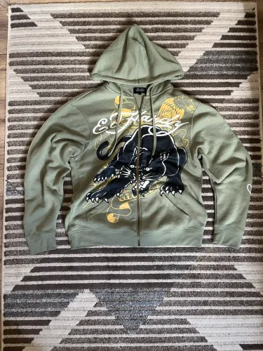 Moletom zip up ed hardy