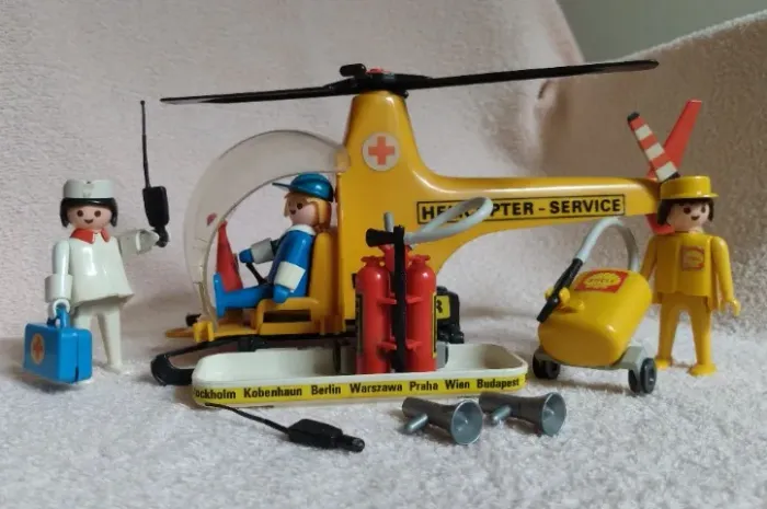 Raridade: Helicóptero Resgate Playmobil Trol ano 1985