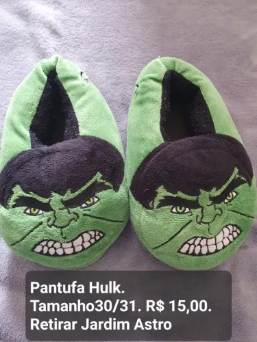 Pantufa Hulk tamanho 30/31