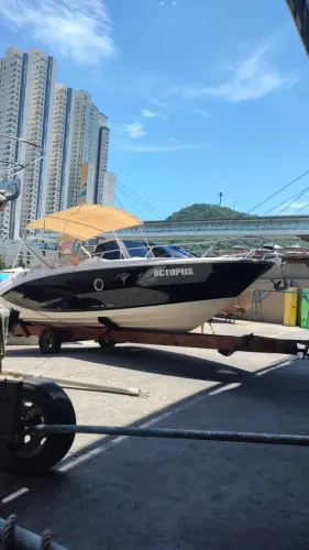 Lancha Sessa KL 28 pés motor gasolina V8 volvo penta sem detalhes