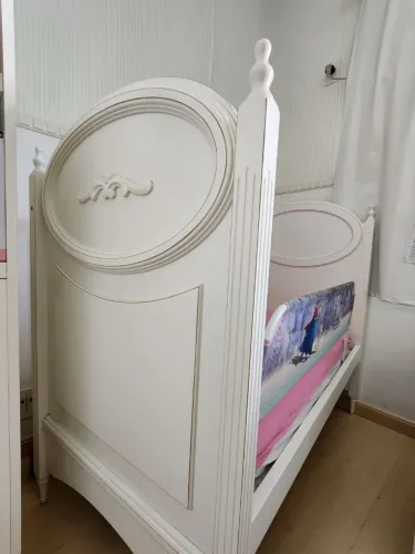 Berço Provençal - Vira mini cama + colchão e protetor