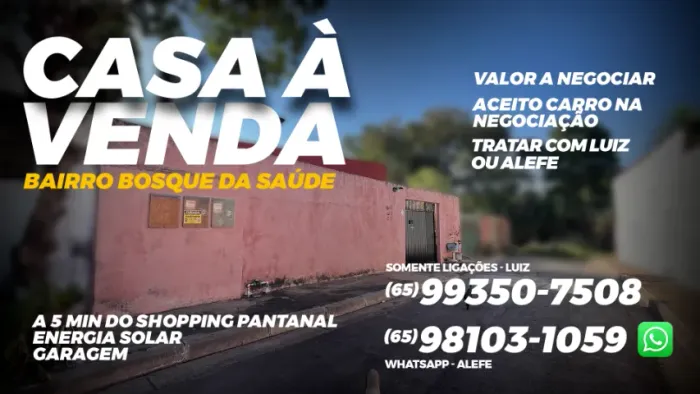 OPORTUNIDADE ÚNICA CASA NO BOSQUE DA SAÚDE POR APENAS R$ 180 MIL! Aceita Carro