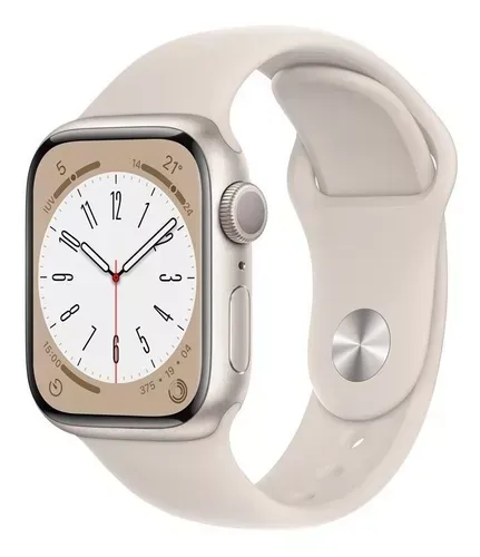 Apple Watch Series 8 GPS - Caixa estelar de alumínio 45 mm - Pulseira esportiva estelar -
