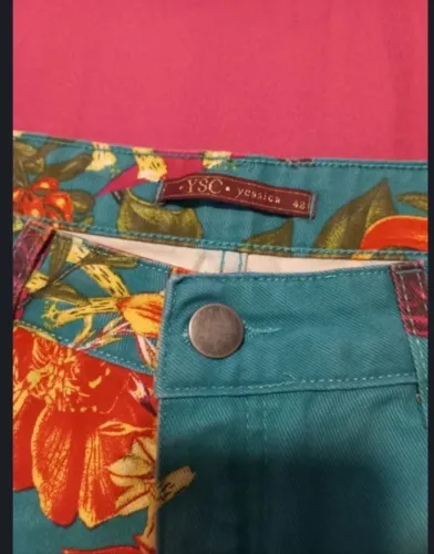 Saia jeans estampada 42