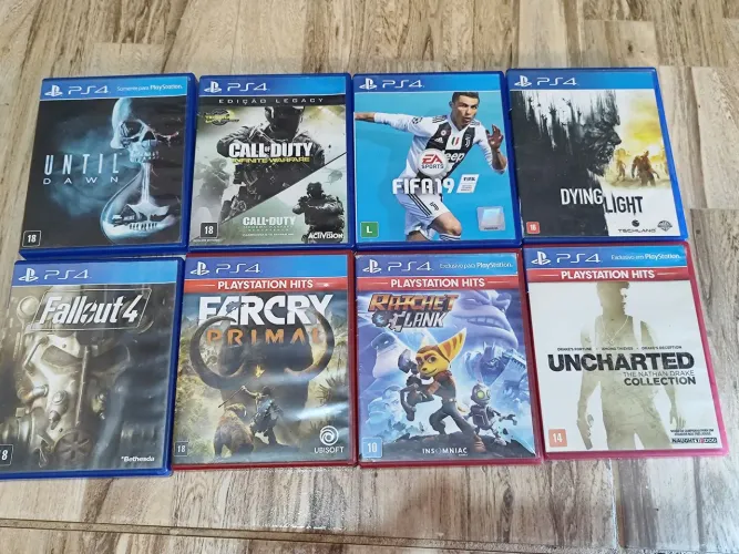 Lote de 8 jogos de Playstation 4