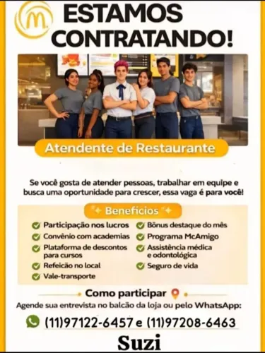 Atendente Mc Donalds