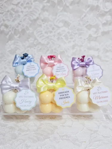 Vela buble para lembrancinhas de aniversário, batizado ou casamento