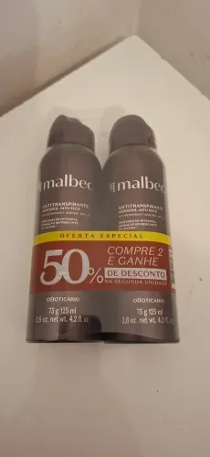 Kit 2 Desodorantes Malbec Masculino 