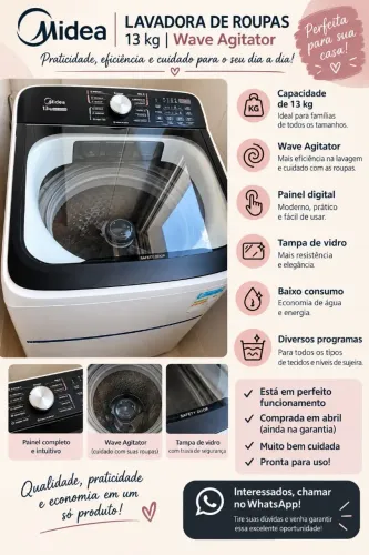 LAVADORA DE ROUPAS MIDEA
