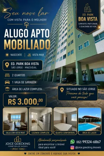 Alugo apto Mobiliado Prox ao Shopping Park