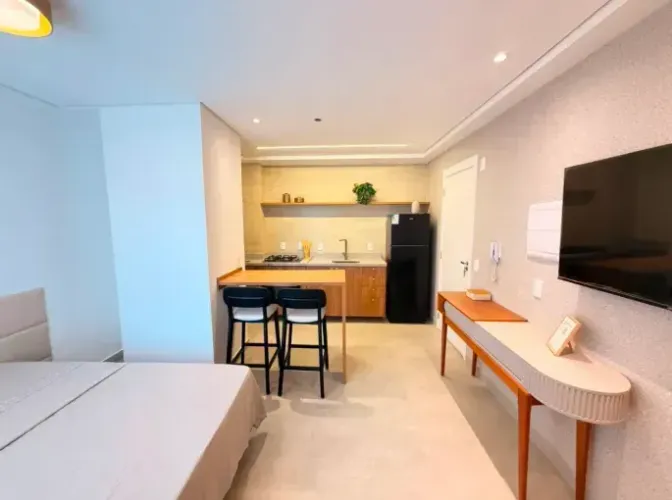 Studio Mobiliado Porteira Fechada na Vila Oliveira | 30m², Lazer Completo e Venda ou Locaç