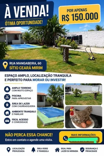 Sítio ou local pra eventos