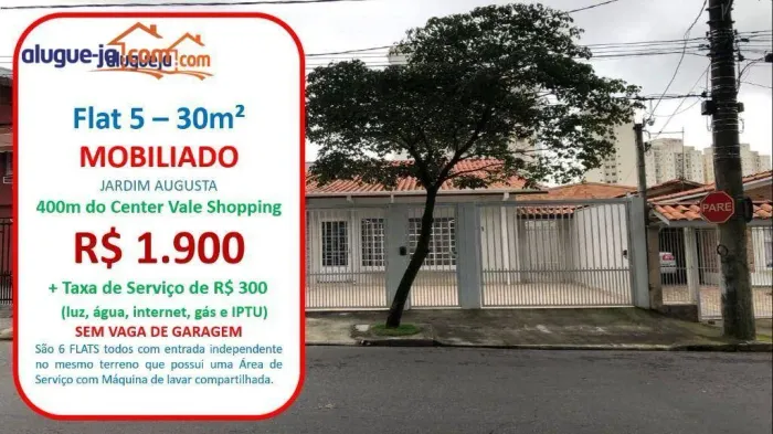 Kitnet com 1 dormitório para alugar, 40 m² por R$ 2.300,00/mês - Jardim Augusta - São José