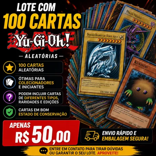 100 cartas de Ygo original aleatória