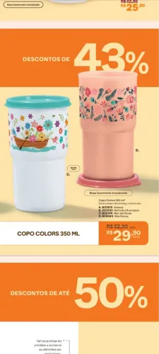 Copo Tupperware 350ml com tampa