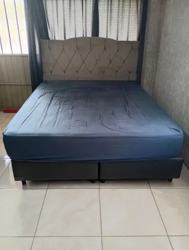 Cama box Queen 198x158 completa com cabeceira 