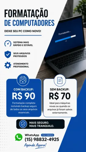 ASSISTÊNCIA TÉCNICA EM INFORMÁTICA | FORMATAÇÃO, SSD, PROGRAMAS E MAIS!
