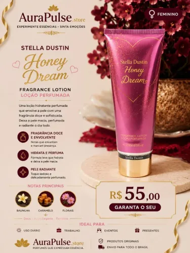 Loção Hidratante Stella Dustin Honey Dream