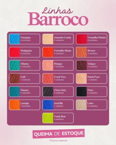 Linha de crochê - Barbante BARROCO 6