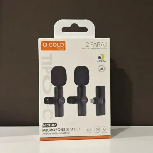 MICROFONE DE LAPELA SEM FIO A'GOLD PLUS MCF-07
