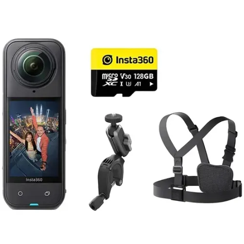 Kit Câmera de Ação Insta360 X5 Cycling Bundle CINSAAHA (X511) 8K - Preto