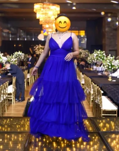 Vestido azul festa