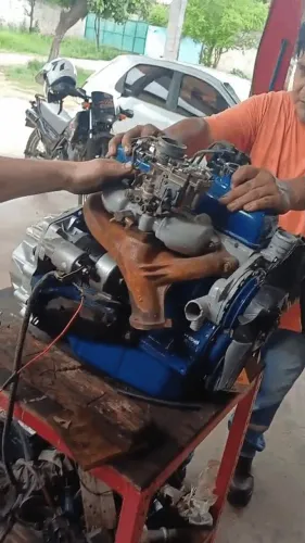 Motor para Corcel II, 1.6, álcool, FUNCIONANDO!