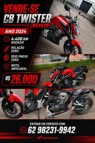 VENDO HONDA CB TWISTER 300F (ANO 2024