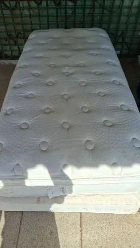 Cama box solteirão colchão simons molas ensacadas