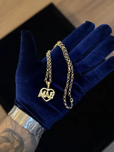 Corrente feminina banhada a ouro 