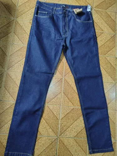Calça jeans masculina slim tamanho 48
