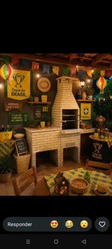 Churrasqueira média com balcão com entrega grátis para Fortaleza